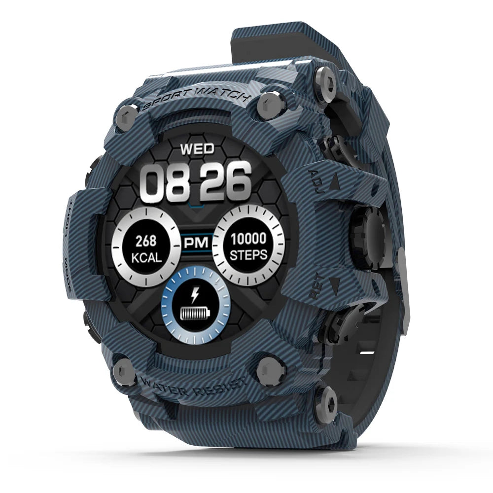 Men’s Waterproof Smartwatch | Health & Fitness Tracker with Heart Rate & BP Monitor, Android & iOS Compatible