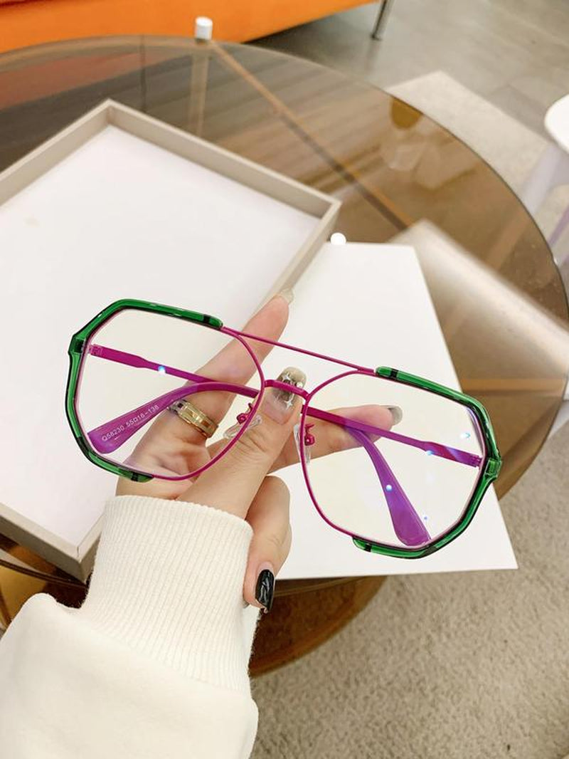 Geometric Frame Eyeglasses | Trendy Casual Glasses for Everyday Wear