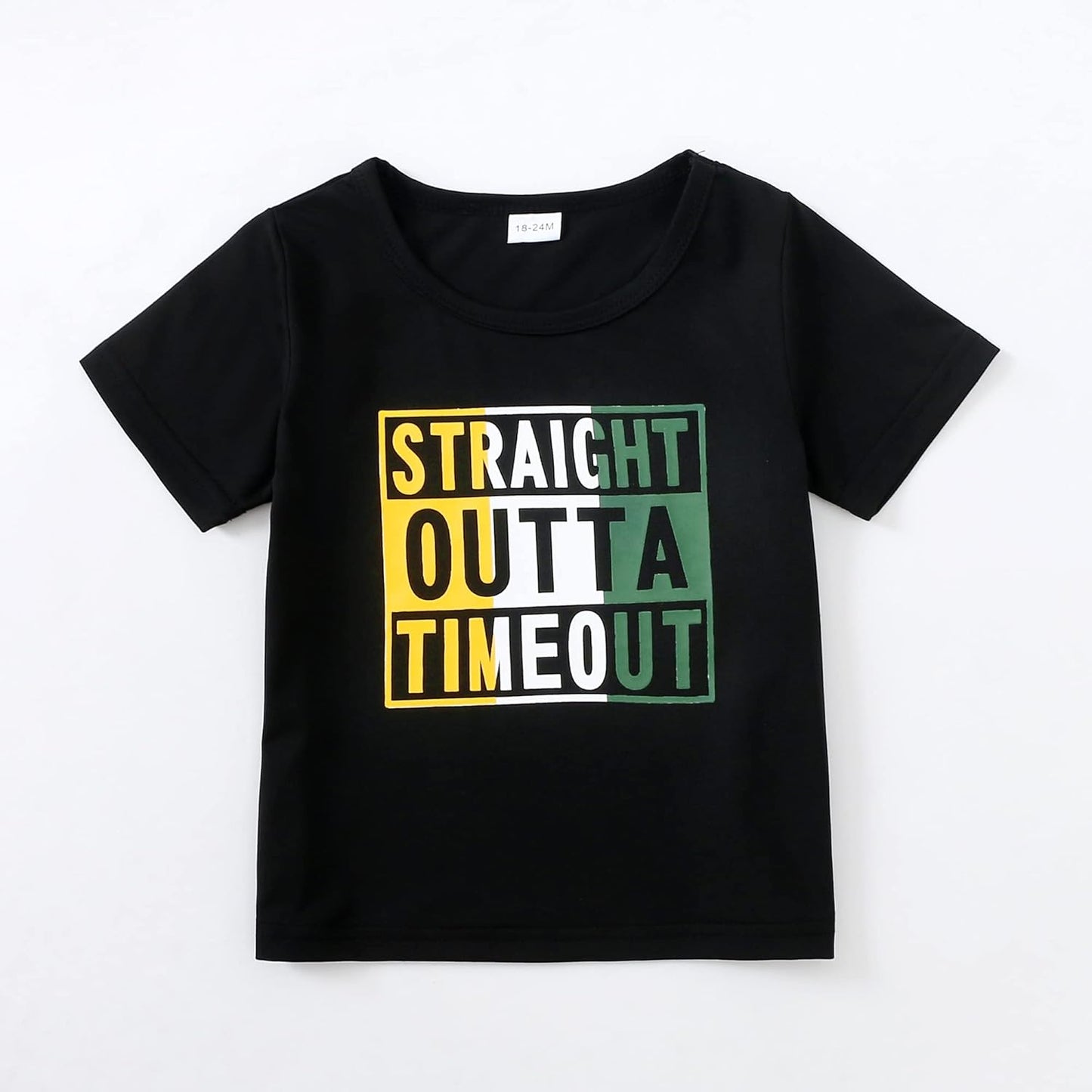 Toddler Boy Letter Tee & Shorts Set – 2PC Summer Outfit