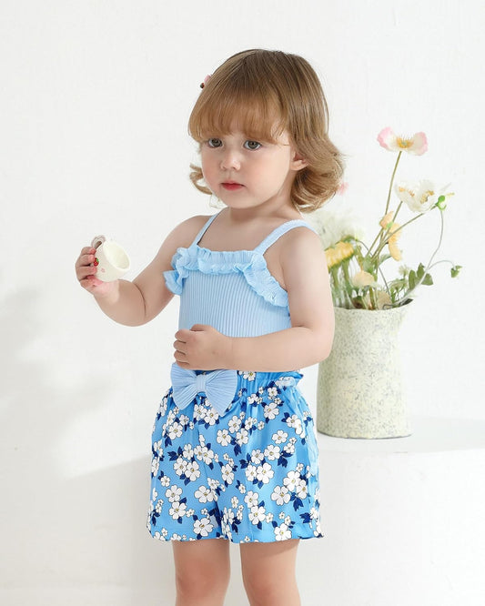 Little Sunshine Set – Cute Ruffles & Floral Fun
