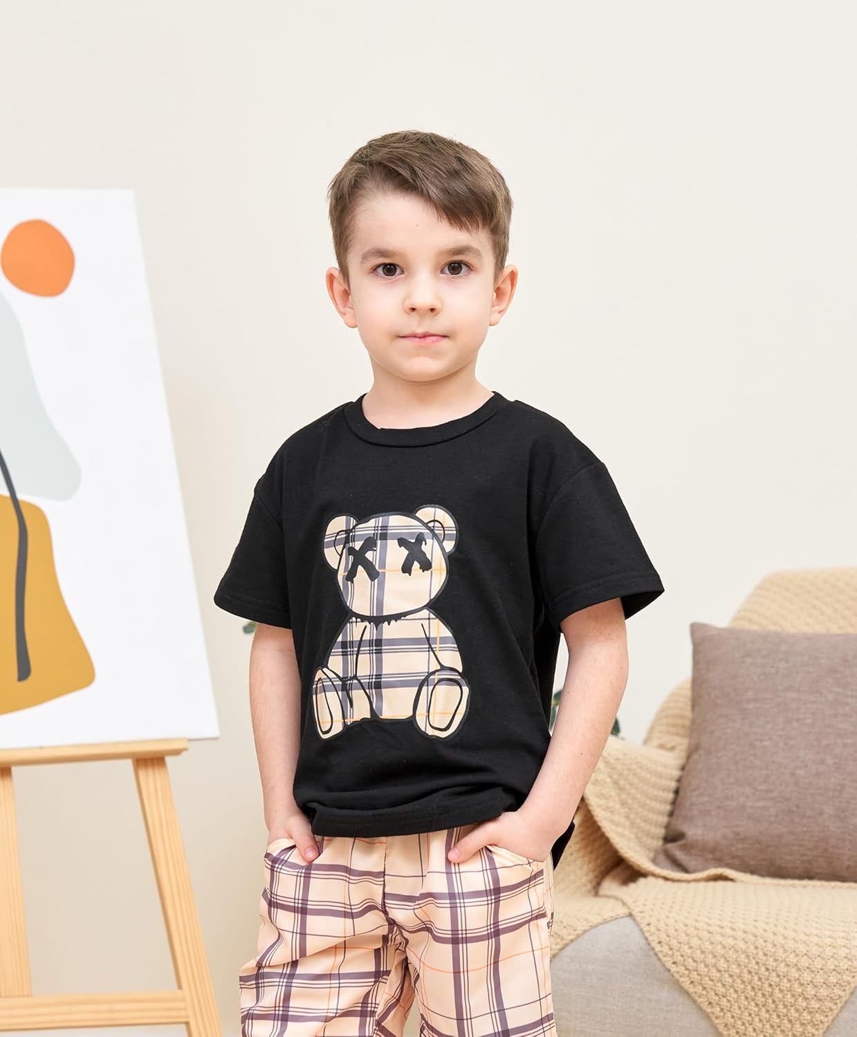 Bear Adventure Set โ Toddler Tee & Shorts for Fun in the Sun