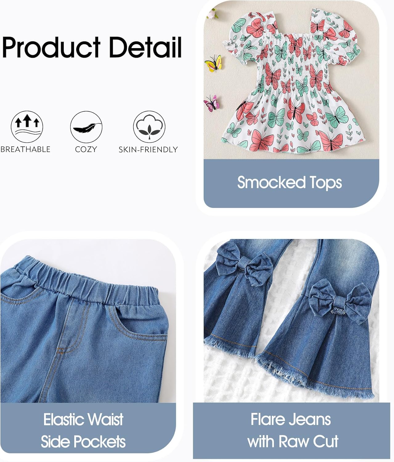 Mini Style Icon β Toddler Girl Flare Jeans & Tee Set β¨π