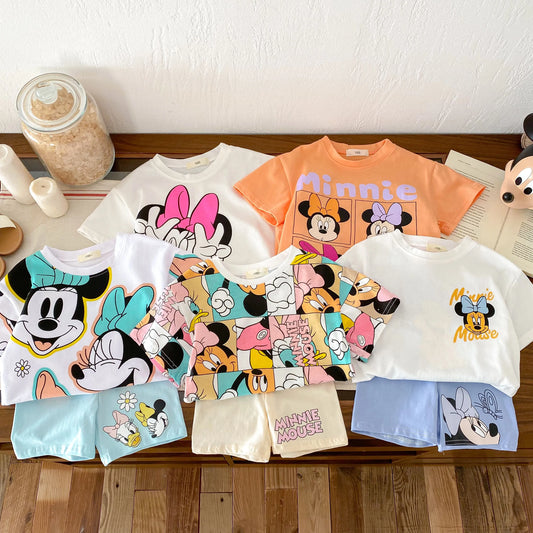 Minnie Magic Summer Set – Tee & Shorts for Trendy Girls 🎀☀️