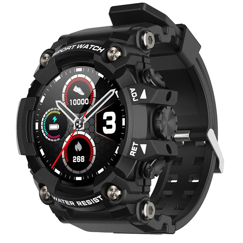 Men’s Waterproof Smartwatch | Health & Fitness Tracker with Heart Rate & BP Monitor, Android & iOS Compatible