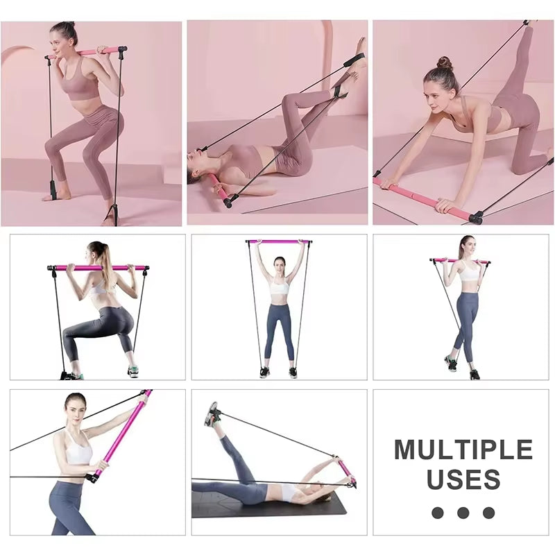 All-in-One Pilates Bar – Resistance Trainer for Strength, Stretch, and Core Workouts