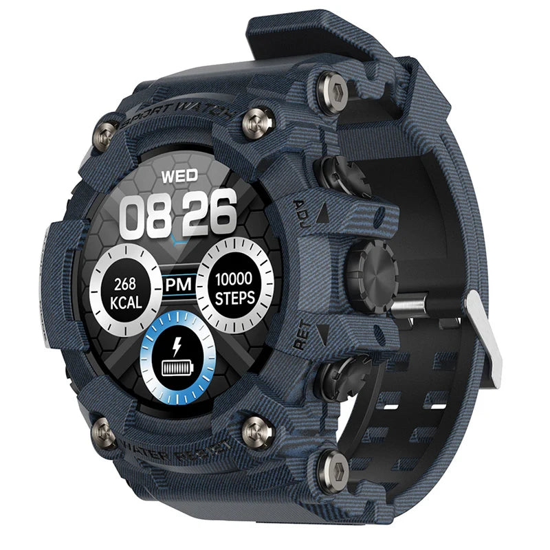 Men’s Waterproof Smartwatch | Health & Fitness Tracker with Heart Rate & BP Monitor, Android & iOS Compatible
