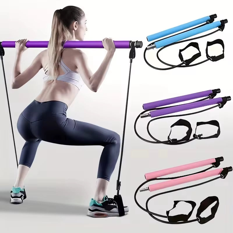 All-in-One Pilates Bar – Resistance Trainer for Strength, Stretch, and Core Workouts