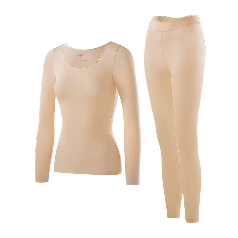 Women's Seamless Performance Thermal Set – Ultra-Light, Breathable & Stretchy Base Layer for Active Comfort