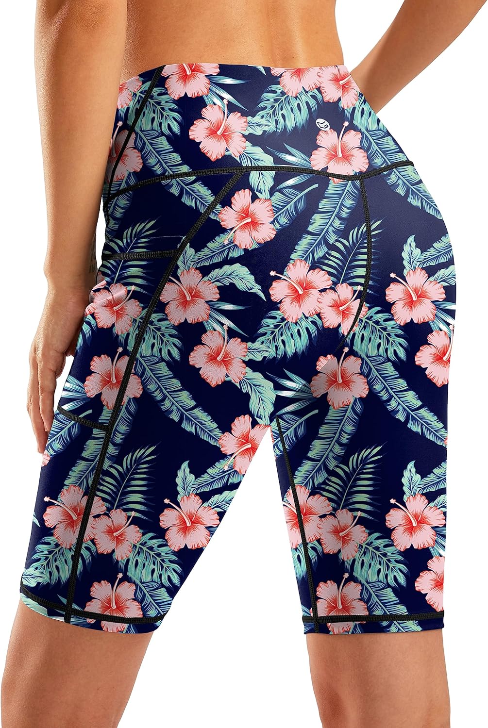 Women'S 9" High Waisted Swim Board Shorts Tummy Control Swimsuit Bottoms for Women with Liner Pockets