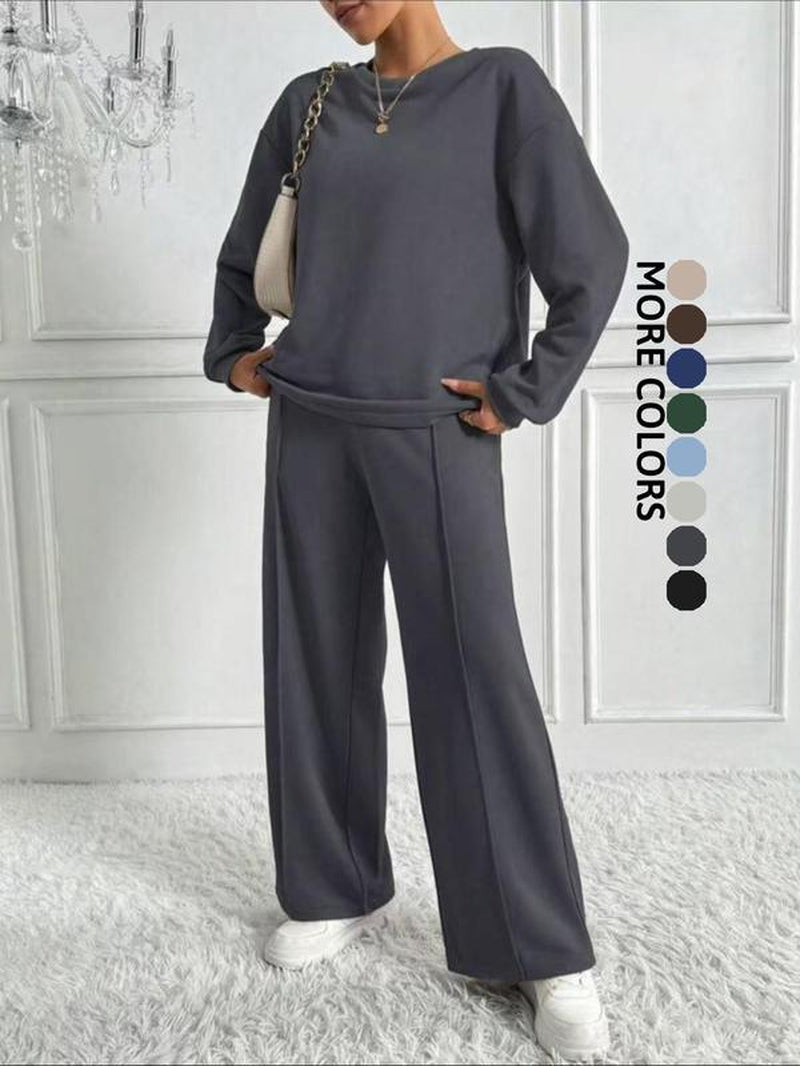 Elevate Your Casual Style with Our Women’s Sporty Loose-Fit Two-Piece Set - Perfect for Spring & Fall!