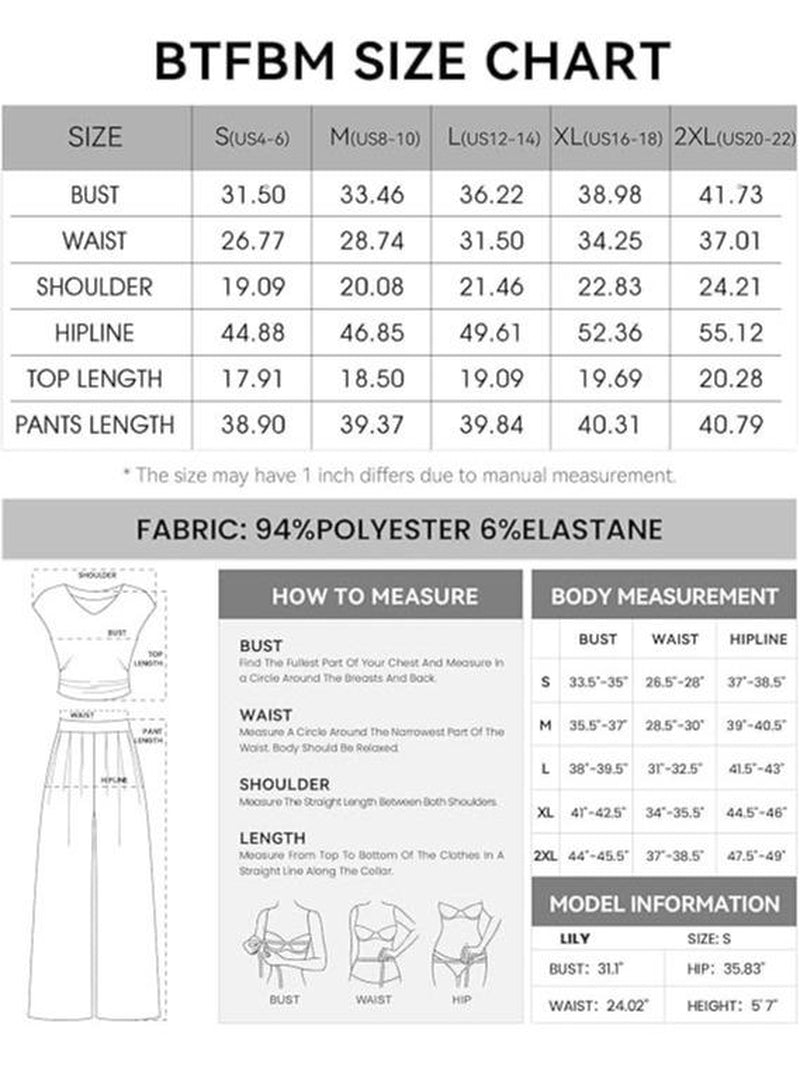 Women’s 2-Piece Rib Knit Set | V-Neck Ruched Top & Wide-Leg Pants for Summer 2025